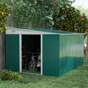 Large Metal Garden Shed 11 x 9ft Outdoor Tool Storage House Lockable Double Door