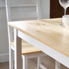 New Solid Wood Dining Table and 4 Chairs Set Home Kitchen Furniture 4 Colours