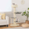 Wooden Cat Activity Center Play House Cat Tree Tower 120cm Climbing Stand