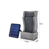 Solar Garden Water Feature Fountain with LED Light Cascading Stone Outdoor ECO