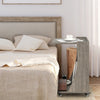 C-Shaped End Table Mobile Sofa Side Table Coffee Laptop Table-Grey