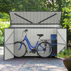 GYMAX 193 x 86 CM Metal Outdoor Storage Shed Snap-on Structures
