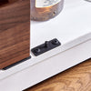 Retro Sliding Barn Door Sideboard with 2-Tier Shelves Storage Cabinet Kitchen
