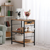 Kitchen Bakers Rack Steel Wood Multi Tier Microwave Oven Stand Coffee Bar Statio