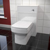 Back To Wall White Toilet Bathroom Close Seat WC Unit Concealed FREE Pan Cistern