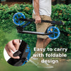 Adult Teens Kick Scooter Foldable Ride On 2 Big Wheels Adjustable W/ LED Light