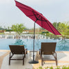 XL 3M Round Outdoor Parasol Tiltable Canopy Garden Patio Umbrella Sun Shelter