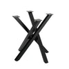 2PC Industrial Metal Steel Table Legs Cross X Frame for Dining/Bench/Office/Desk