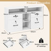 File Cabinet Mobile Lateral Filing Storage Organizer-White