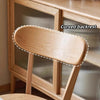 4pcs Mid Century Solid Wood Curved Backrest Dining Chairs Dining Room Kitchen