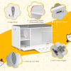 Cat Litter Box Enclosure Furniture Kitty Washroom Hidden Cabinet Front Flip Open