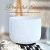 CVNC 432Hz 8" Quartz Crystal Singing Bowl Frosted Chakra for Sound Heal Bath