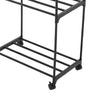 Wooden Clothes Rail Garment Hanging Rack Coat Display Stand With 2 Layer Shelves