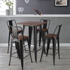 Vintage Metal Bar Table and 2/4 High Stools Chair Breakfast Bar Table Dining Set