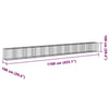Gabion Basket with Cover 1100x100x100 Galvanised F0B1