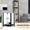 Floor Lamp with Shelves Tall standing Light with 3-Levet Dimmable LED Bulbs