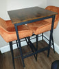 Industrial Bar Table Breakfast Kitchen Dining Room Furniture Vintage Tall Square