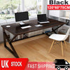 K-Shaped Computer Desk With Shelves Gaming Laptop Table Workstation Home Office