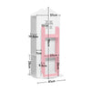 360° Rotary Bookshelf 4 Tier Display Castle Rack Standing Bookcase Storage Shelf
