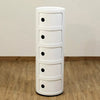 Round ABS Cylinder Cabinet Cupboard Drawer Storage Unit Bathroom Bedroom Stand