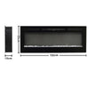 LED Fireplace Media Wall Fire Wall Mounted / Standing Electric Heater 40-100in