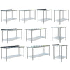 Kitchen Work Table Commercial Catering Bench Utility Stainless Steel Backsplash