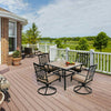 Patio Dining Table Bistro Table Outdoor Furniture Garden Table w/Umbrella Hole