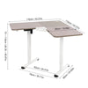 L-Shaped Office Desk Standing Adjustable Height Electric Stand Desk Workstation