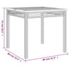 Garden Table Outdoor Table Patio Dining Table Poly Rattan Acacia Wood