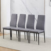 3/5Pcs Small Space Dining Set Square Glass Dining Table+ 2/4 Dining Chairs Home