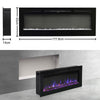 40/50/60/70/80/100 inch Insert/ Wall Mounted LED Fireplace Electric Media Fire
