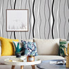 Grey Silver Black Stripes Wallpaper 3D Effect Living Room Non-Woven Wallpaper UK