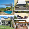 WATERPROOF Outdoor Shade Sail Patio Suncreen Awning Garden Sun Canopy UV Block