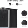 Metal Garden Storage Shed 6 x 8FT Outdoor Garden Storage Box with Base Frame