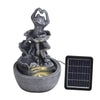 Solar Power Water Fountain Garden Water Feature with LED Light Indoor Outdoor