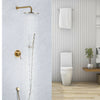 Brass Bathroom Rainfall Shower Mixer Valve Set Shower Head Bath Taps Faucet Kit