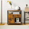 Brown Office Filing Cabinet Mobile Printer Stand File Storage Drawer Wheels