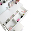 Modern Wood Dressing Table Stool Makeup Desk Stool Mirror/Drawer/Shelf Vanity