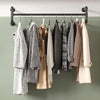 109cm Wall Clothes Rail Industrial Pipe Garment Rack Closet Hanging Bar