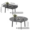 Retractable Dining Table Heavy Duty Sintered Stone Variable Shape for 4-10 Seat