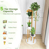 Indoor Metal Plant Stand Tall Corner Plant Shelf-White