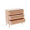 Rattan 3 Drawer of Chest Cabinet Sideboard Storage Unit Bedroom Furniture