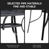 Marble Top Garden Patio Table Outdoor Furniture Metal Frame with Umbrella Hole