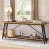 70.9'' Long Console Table, Industrial Entryway Hallway Sofa Table Behind Couch