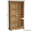 Corona Medium Bookcase 4 Shelf Mexican Solid Waxed Pine Storage Furniture Unit