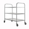 3 Tier Kitchen Hotel Trolley Stainless Steel with Wheels Bar Serving Catering UK