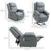 Power Lift Chair Recliner for Elderly, Electric Rising Reclining Armchair, Grey