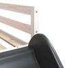 Bunk Bed with Slide and Curtains White and Black 80x200 O3R8