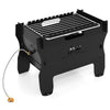 Outdoor Small Countertop Charcoal Wood Burning Grill-Black
