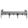 Black Bed Frame Headboard Footboard Metal Platform Bedstead Folding Rollaway Bed
